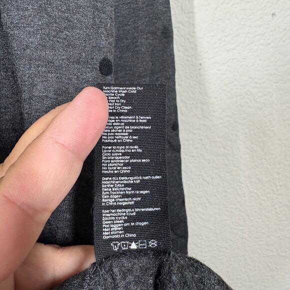 PJ Salvage Size Large Snow Dots Long Sleeve Top Heather Slate Gray Crew Neck - Picture 10 of 10